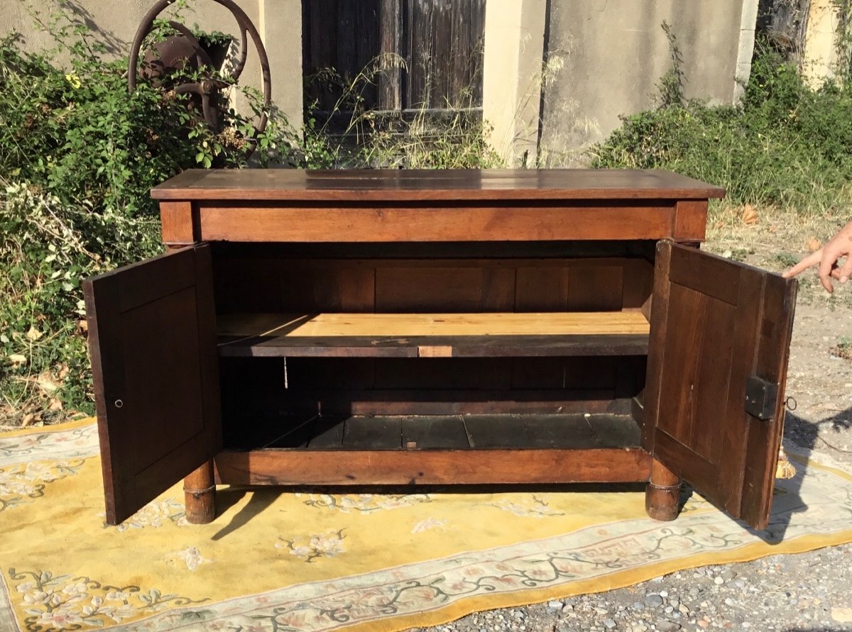 Empire Buffet With Half Columns In Oak, 19th Century-photo-6