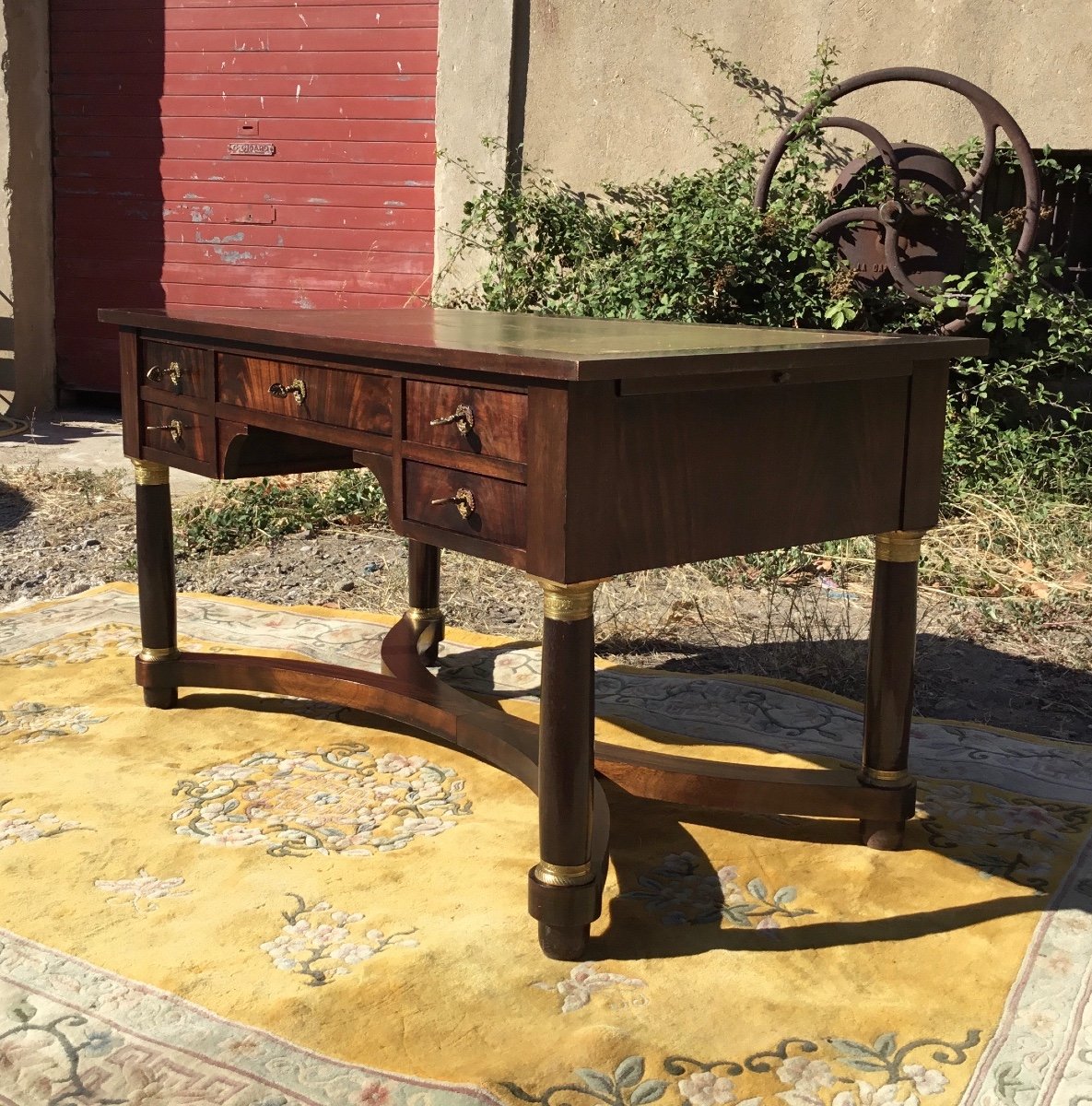 Empire Mahogany Desk From 1900 Period-photo-3