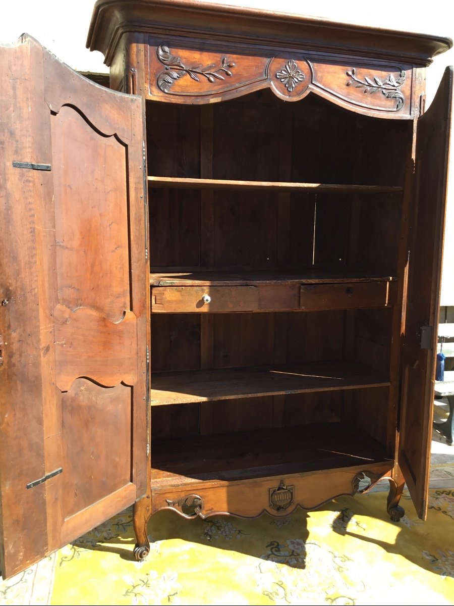 Armoire Provençale, Louis XV, En Noyer époque 18em.-photo-5