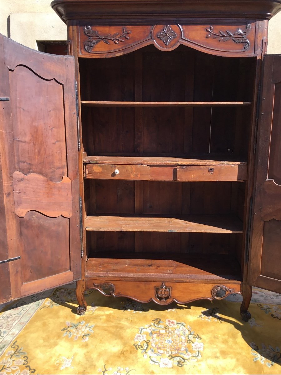 Armoire Provençale, Louis XV, En Noyer époque 18em.-photo-6