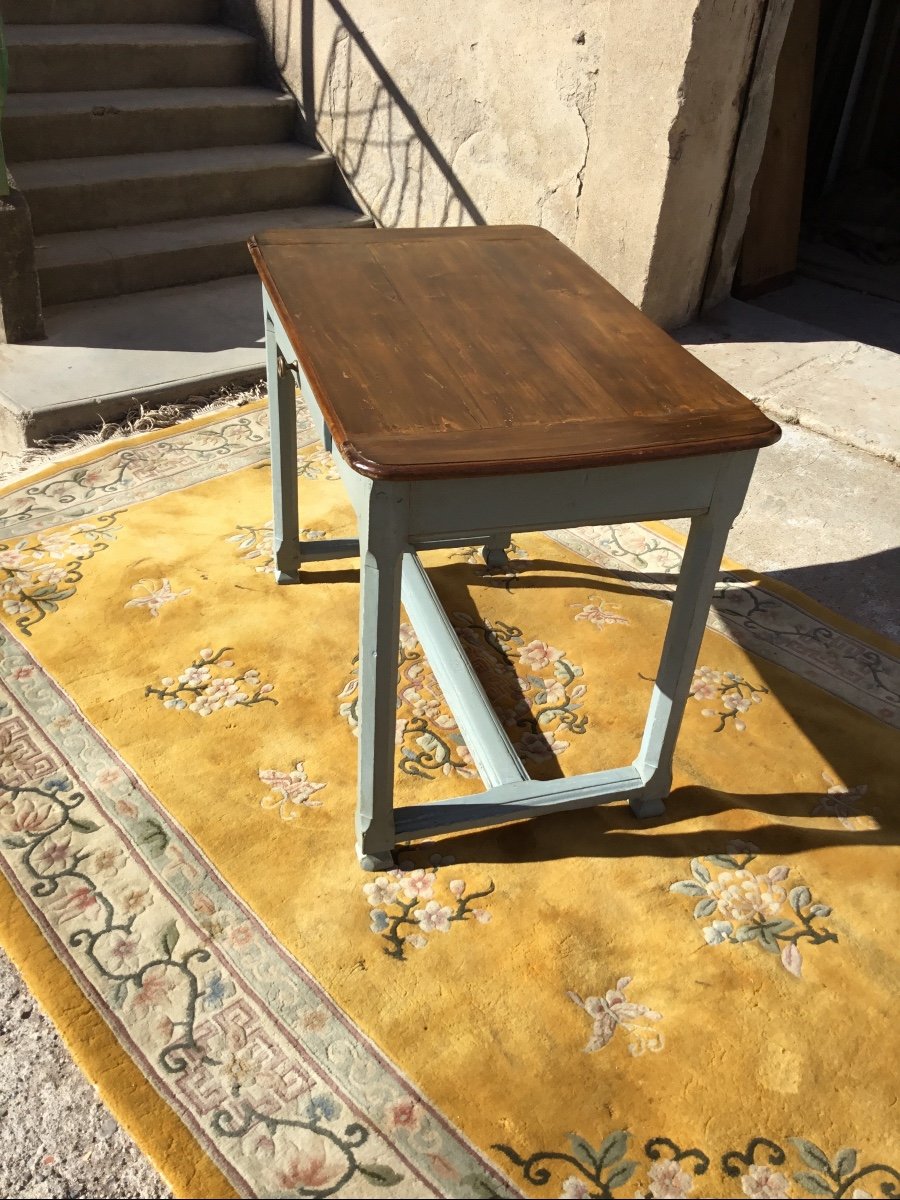 Between Two Directoire Table In Walnut 18th Century-photo-1