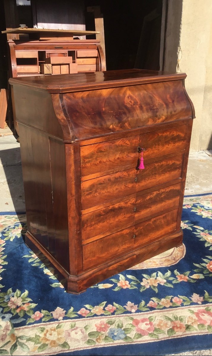 19th Century Mahogany Toilet Commode-photo-4