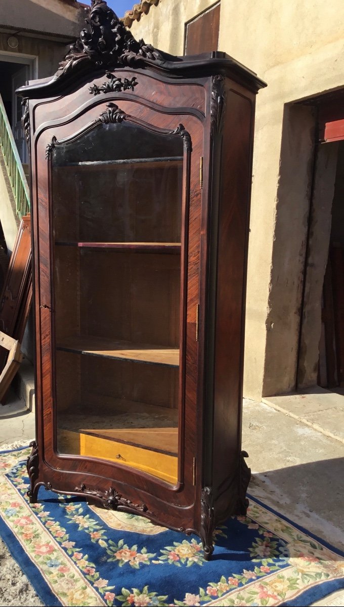 Library, Showcase, Mahogany 19th Century-photo-6