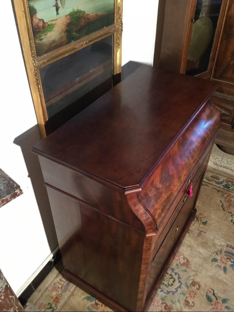 Mahogany Toilet Commode, 19th Century Period-photo-4