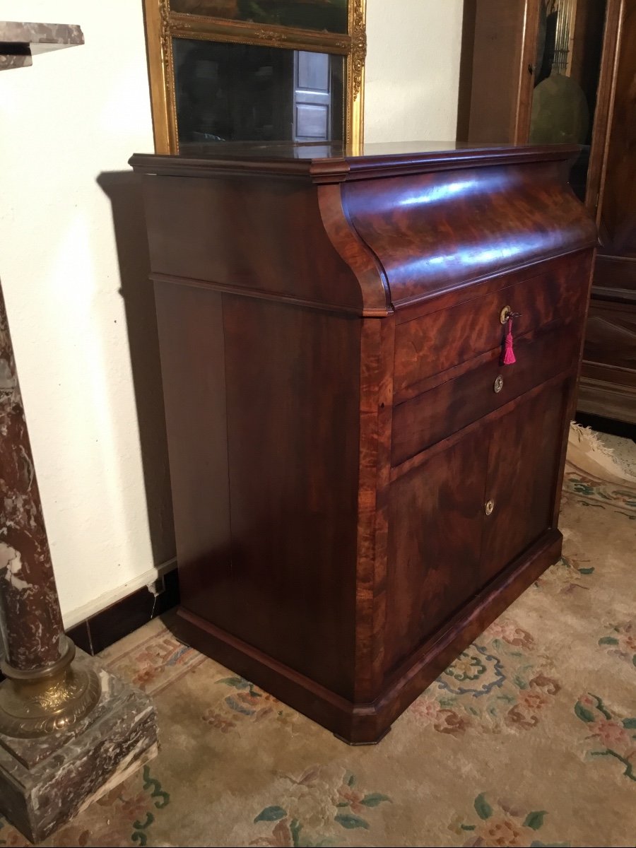 Mahogany Toilet Commode, 19th Century Period-photo-3