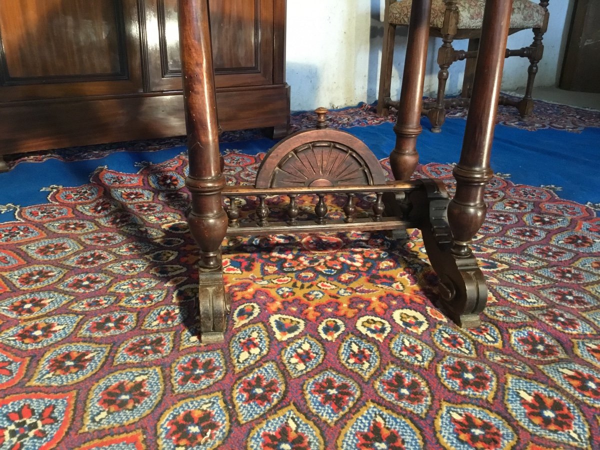 Entre Deux Console, Napoleon III, In Walnut, 19th Century Period -photo-2