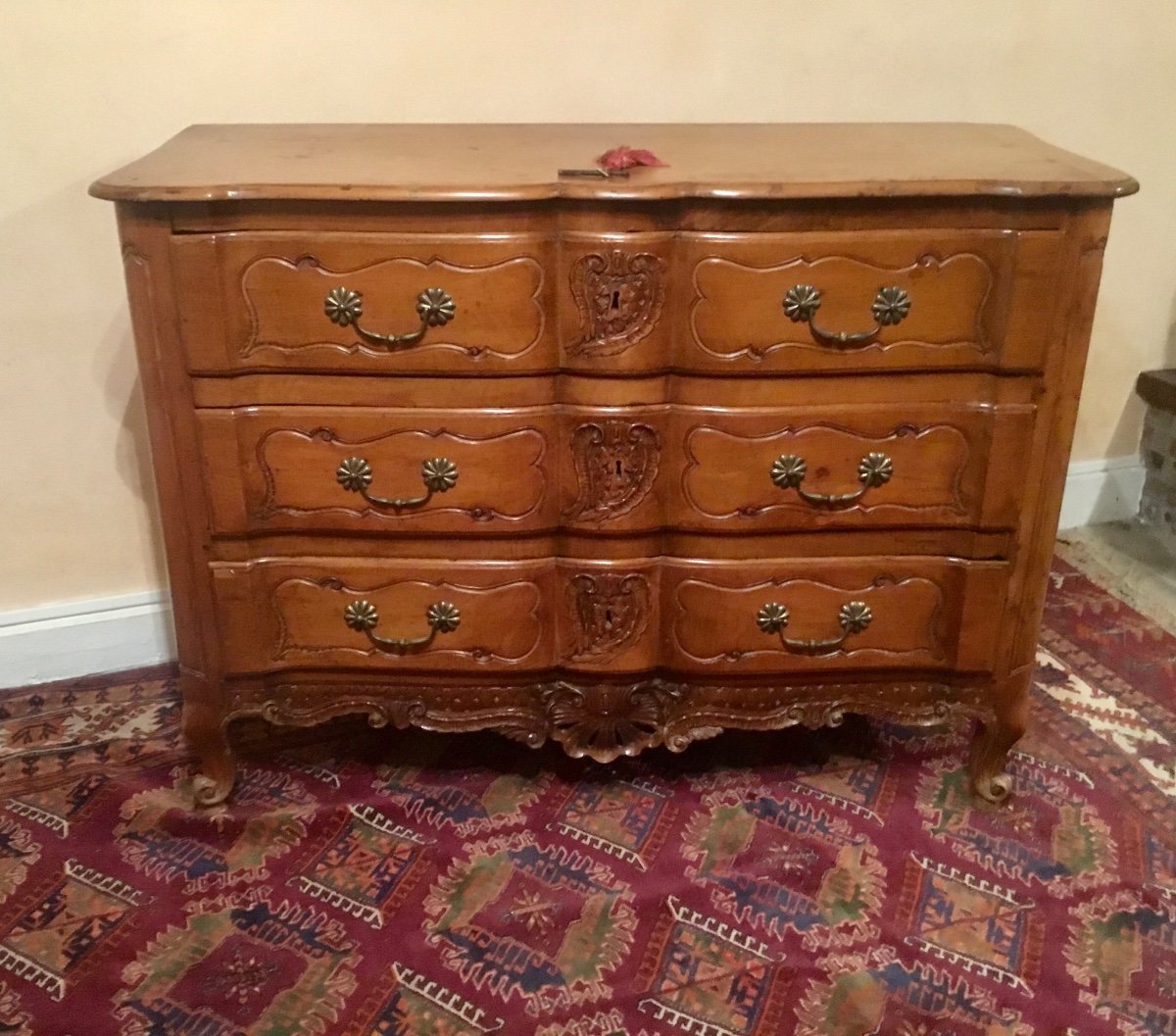 Commode, époque, Louis XV, En Arbalète Travail Provençale 18ème.-photo-2