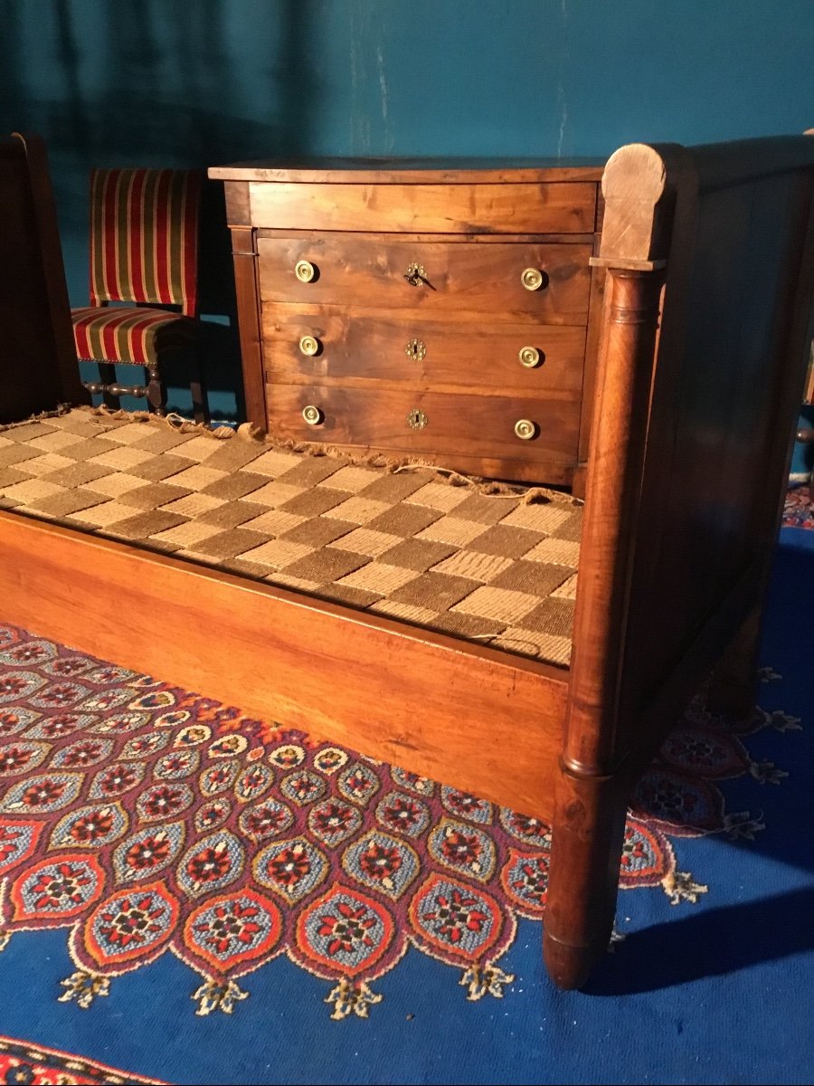 Bench Bed, Empire Period Walnut, 19th Century -photo-4