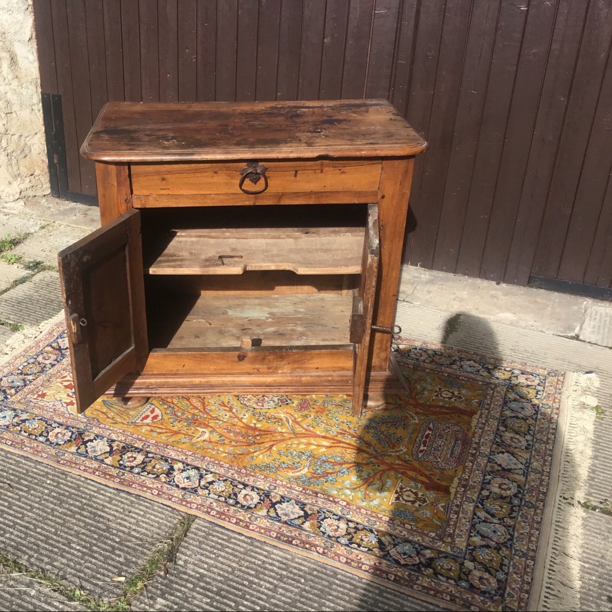 Small Louis XIII Travel Furniture In Walnut 17th Century -photo-6