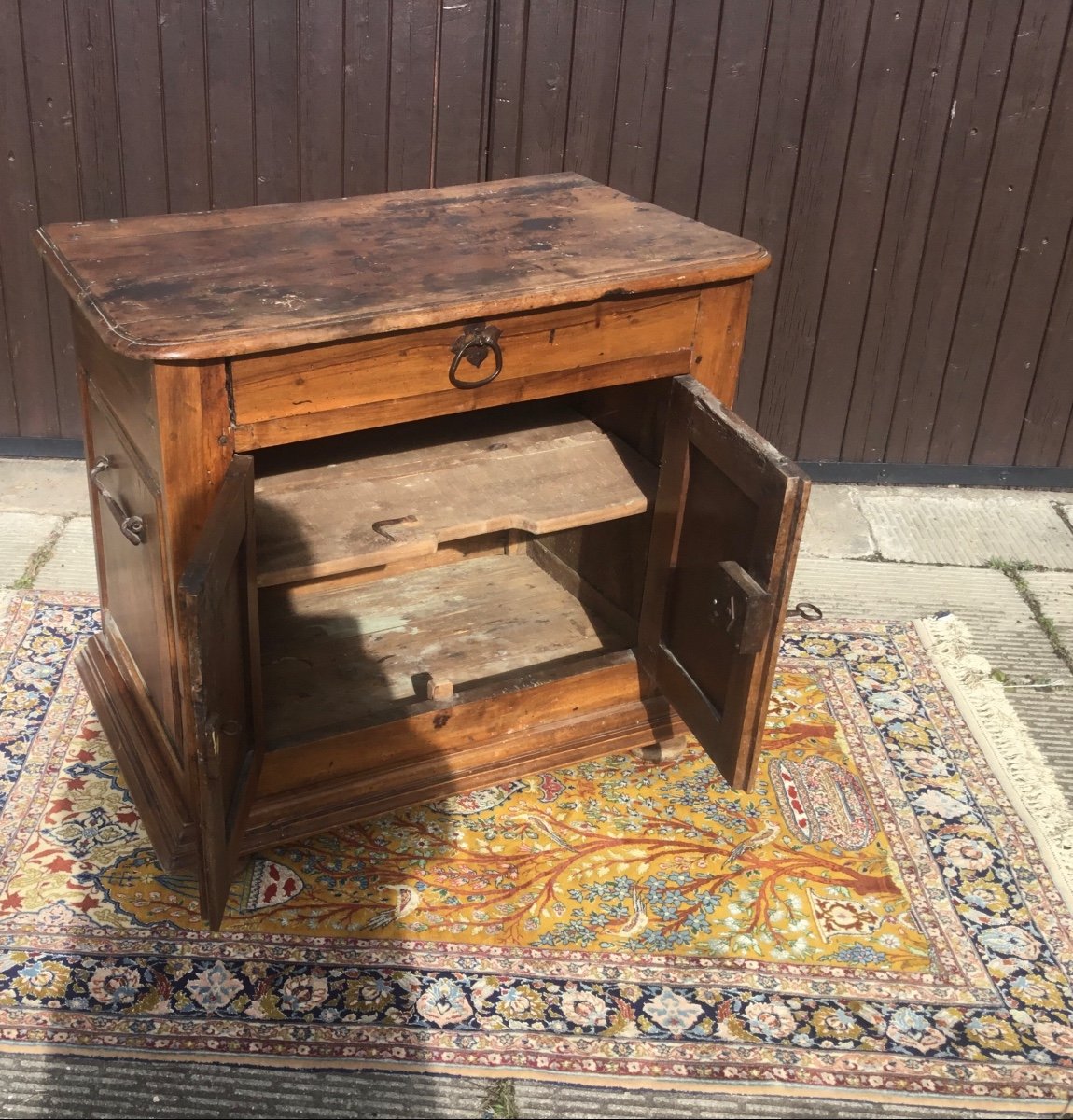 Small Louis XIII Travel Furniture In Walnut 17th Century -photo-7