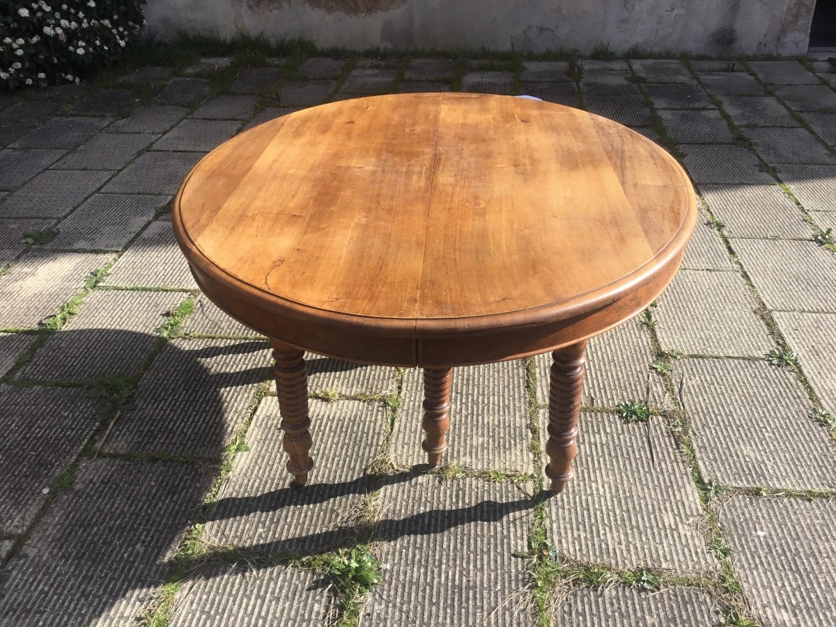 Dining Room Table With 6 Legs And Headband From The 19th Century Restoration Period -photo-1