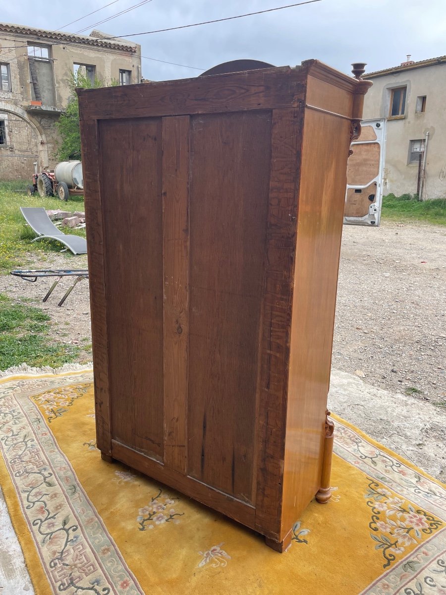 Bookcase, Vintage Biedermeier Blond Mahogany, 19th-photo-4