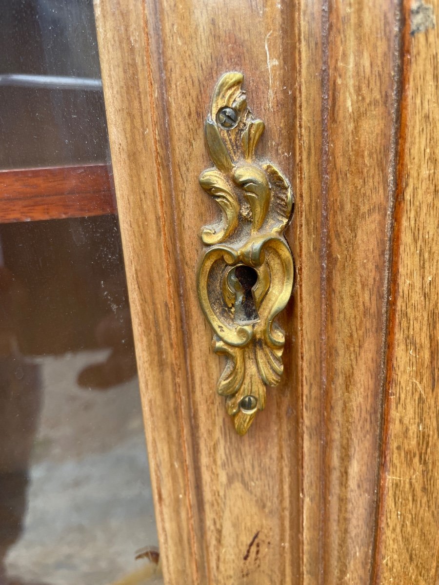 Bookcase, Vintage Biedermeier Blond Mahogany, 19th-photo-3