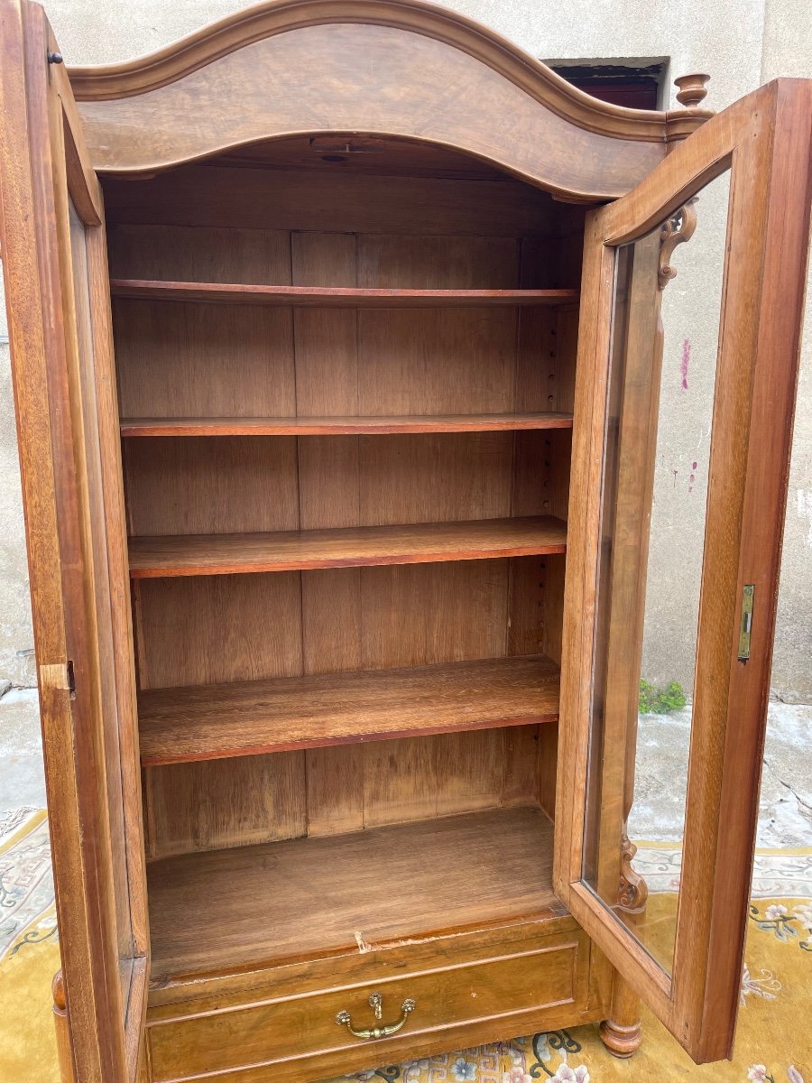 Bookcase, Vintage Biedermeier Blond Mahogany, 19th-photo-5