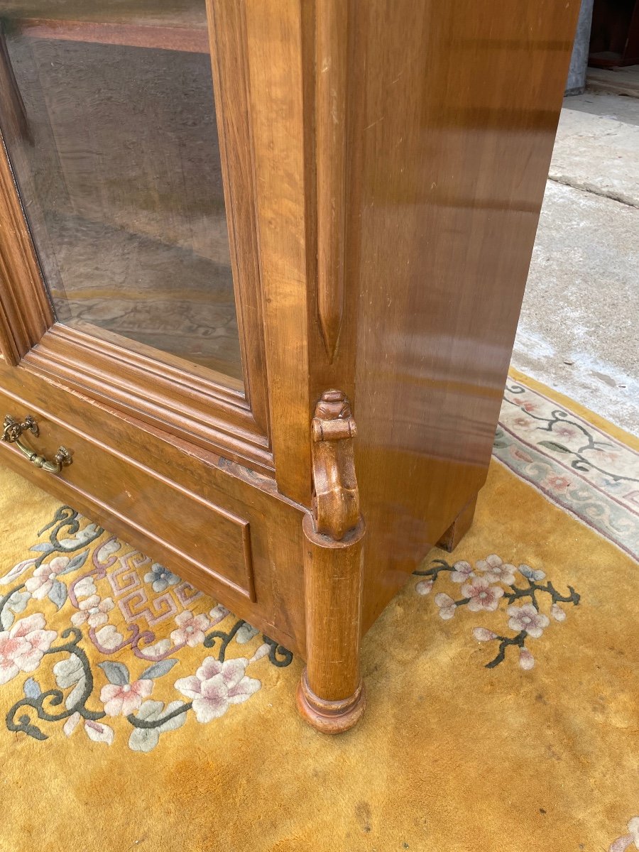 Bookcase, Vintage Biedermeier Blond Mahogany, 19th-photo-7