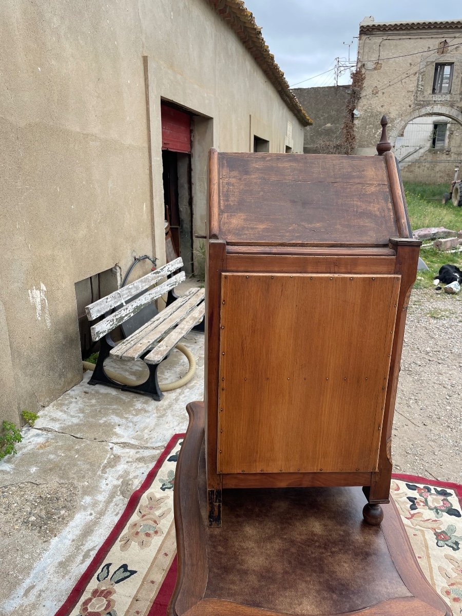 Directoire Pantry In Walnut And Burl Walnut, 18th Century. -photo-1