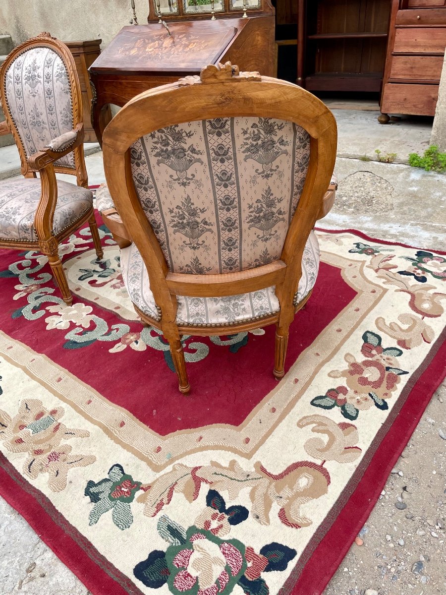 Pair Of Louis XVI Style Armchairs 1950 Period-photo-1