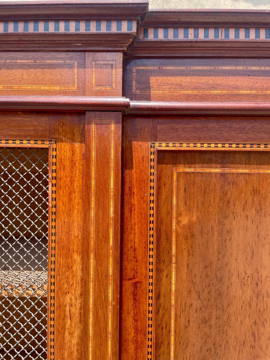 Louis XVI Napoleon III Library In Blond Mahogany, 19th Century. -photo-3