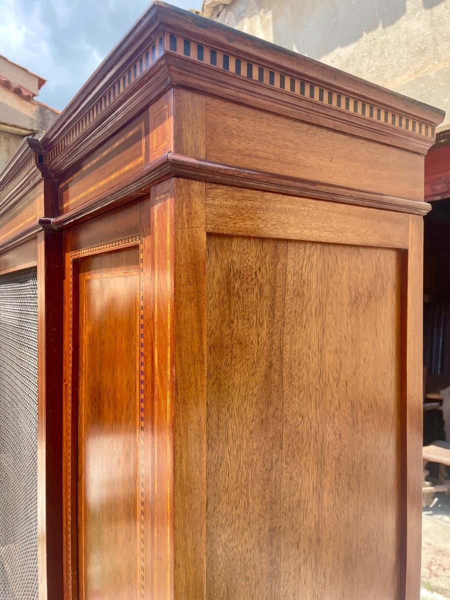 Louis XVI Napoleon III Library In Blond Mahogany, 19th Century. -photo-8