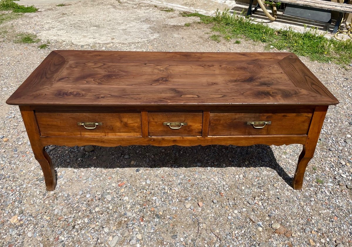 Desk,, Or Table,,, Louis XV In Oak 18th Century.-photo-2