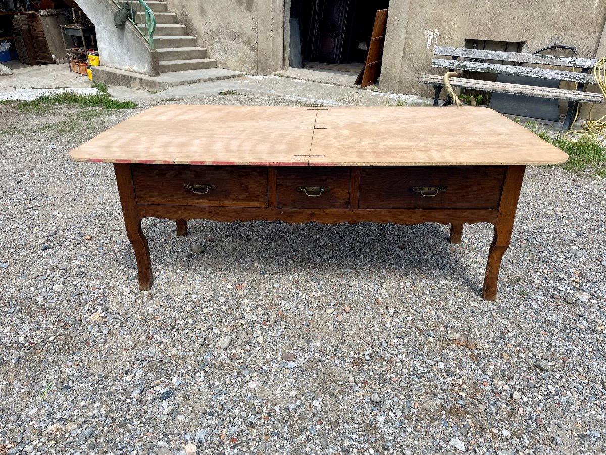 Desk,, Or Table,,, Louis XV In Oak 18th Century.-photo-5