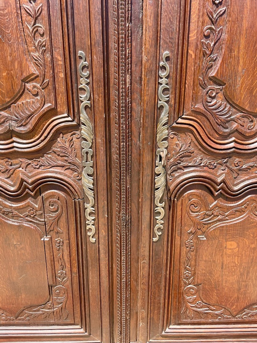 Magnificent, Regency Oak Cabinet From The 18th Century.-photo-7