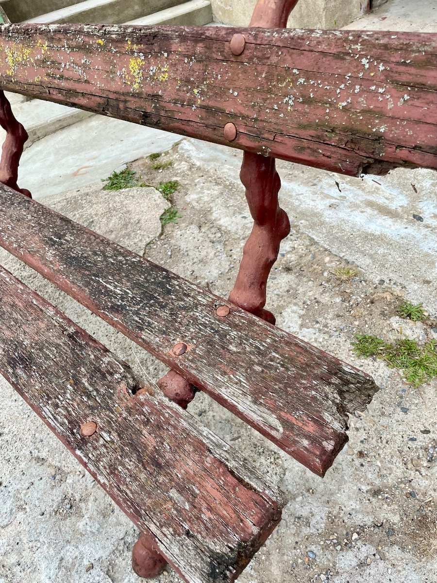 19th Century Cast Iron Garden Bench. -photo-4