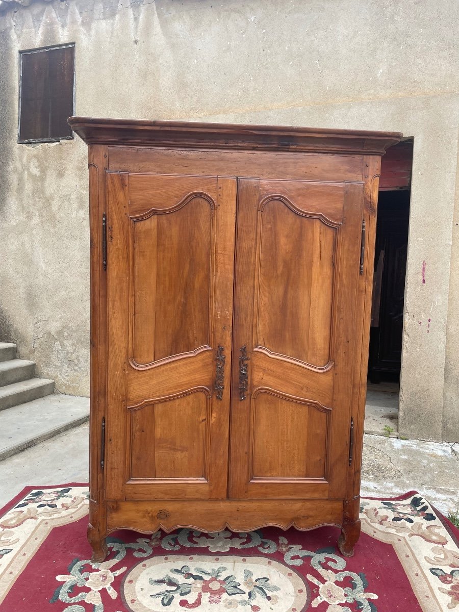 Louis XV Wardrobe In Cherry Wood From The 18th Century-photo-2