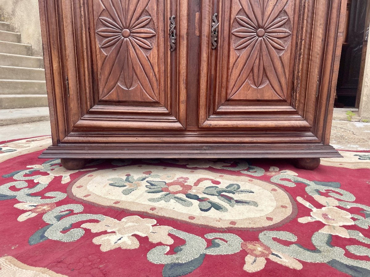 Buffet, Two Louis XIII Doors In Walnut From The 17th Century -photo-2