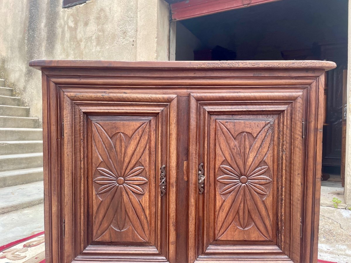 Buffet, Two Louis XIII Doors In Walnut From The 17th Century -photo-3