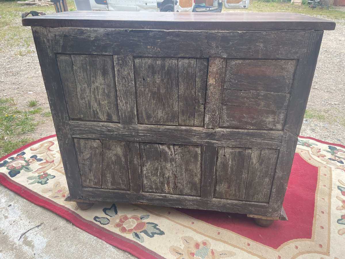 Buffet, Two Louis XIII Doors In Walnut From The 17th Century -photo-4