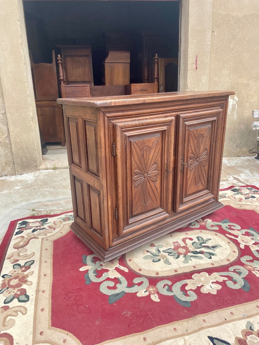 Buffet, Two Louis XIII Doors In Walnut From The 17th Century -photo-8