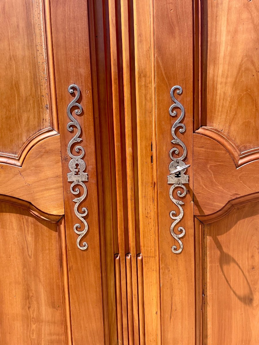 Wardrobe, From Château, Louis XV, In Period Cherry, 18th Century -photo-8