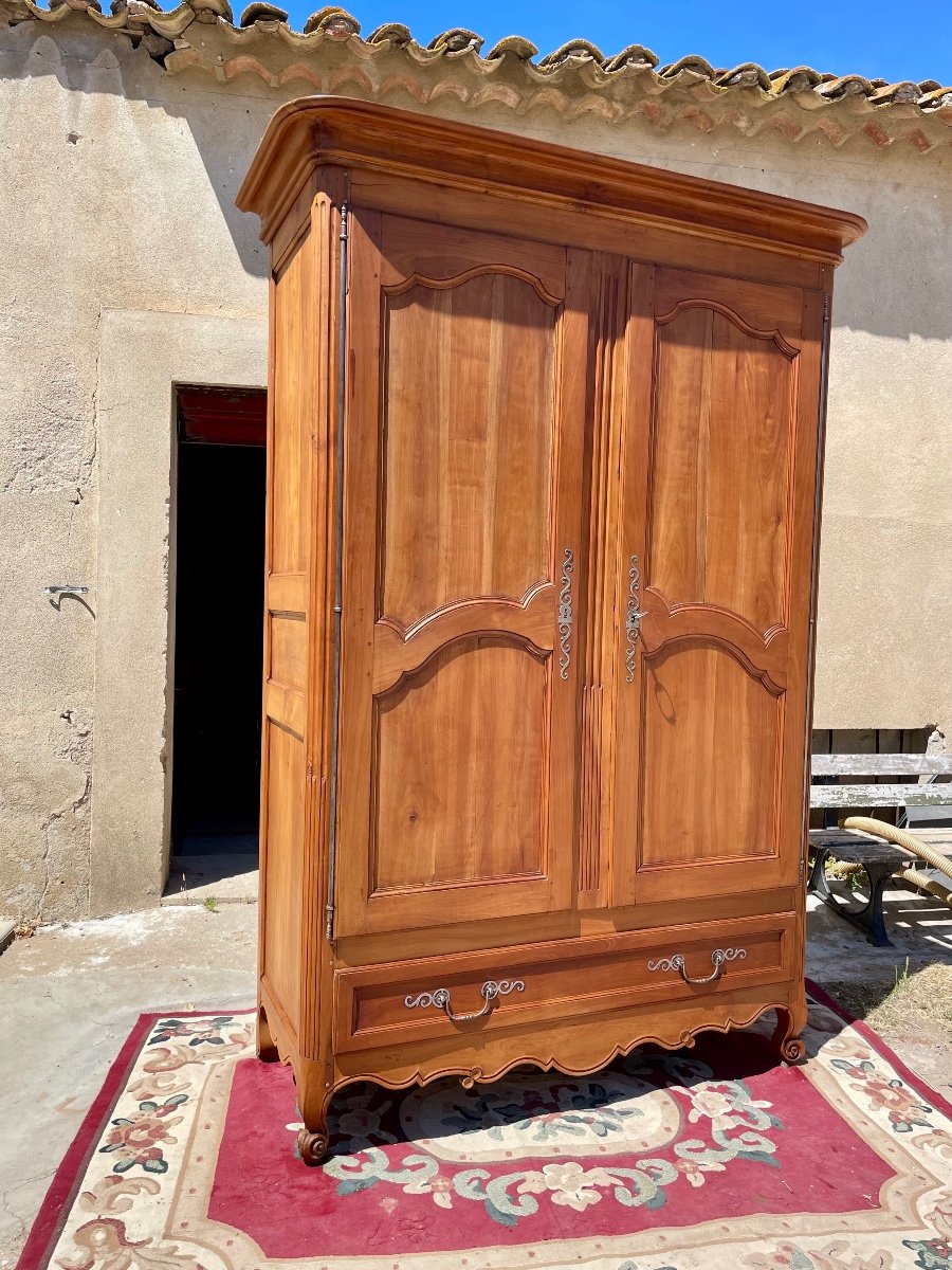 Armoire,, De Château, Louis XV, En Merisier D’époque, XVIIIem siècle 