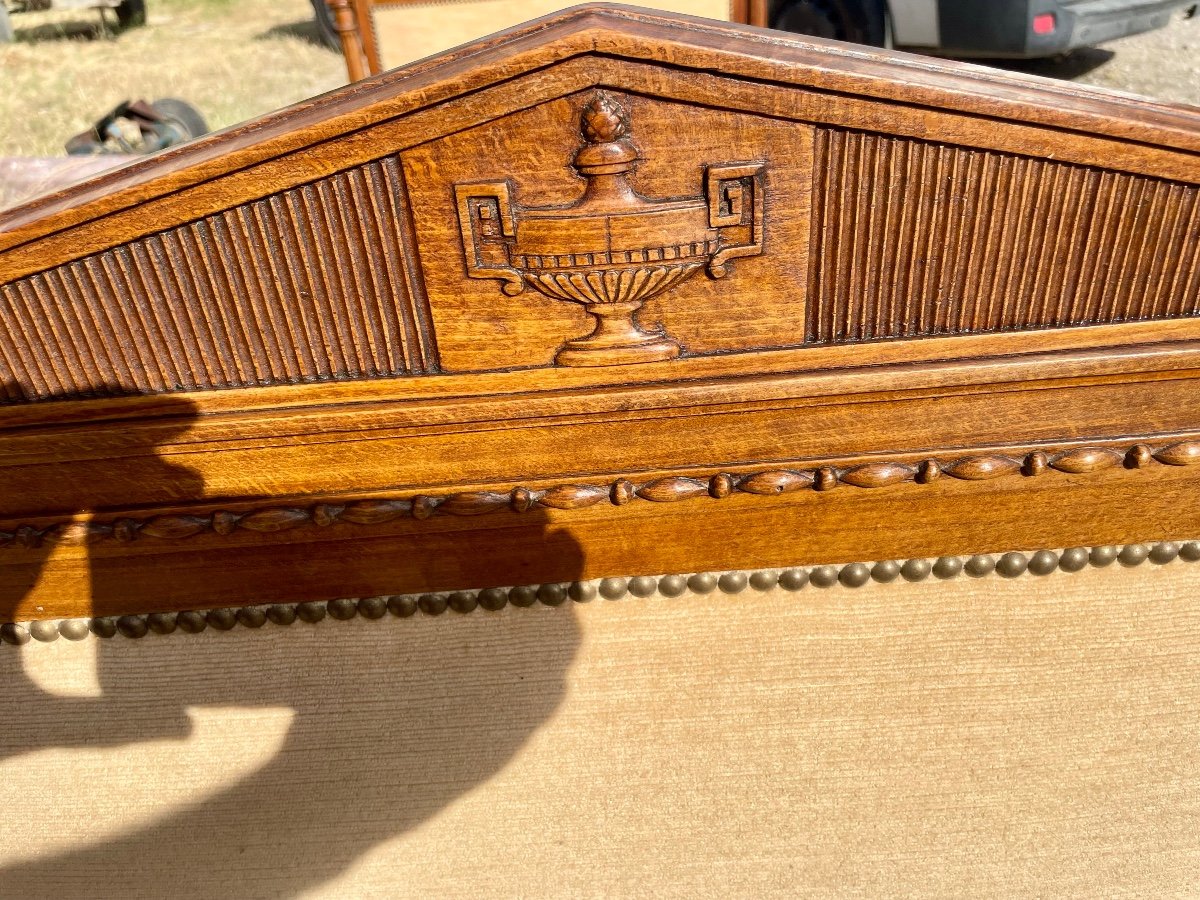 Provençal Bench Bed In Walnut From 19th Century -photo-3