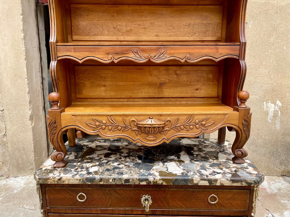 Estanier, Provençal Wall Shelf In Walnut From The 1900s.-photo-4