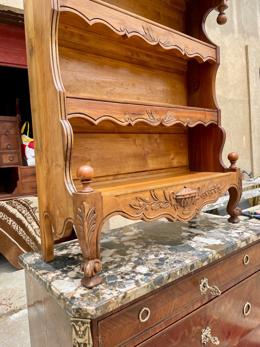 Estanier, Provençal Wall Shelf In Walnut From The 1900s.-photo-2