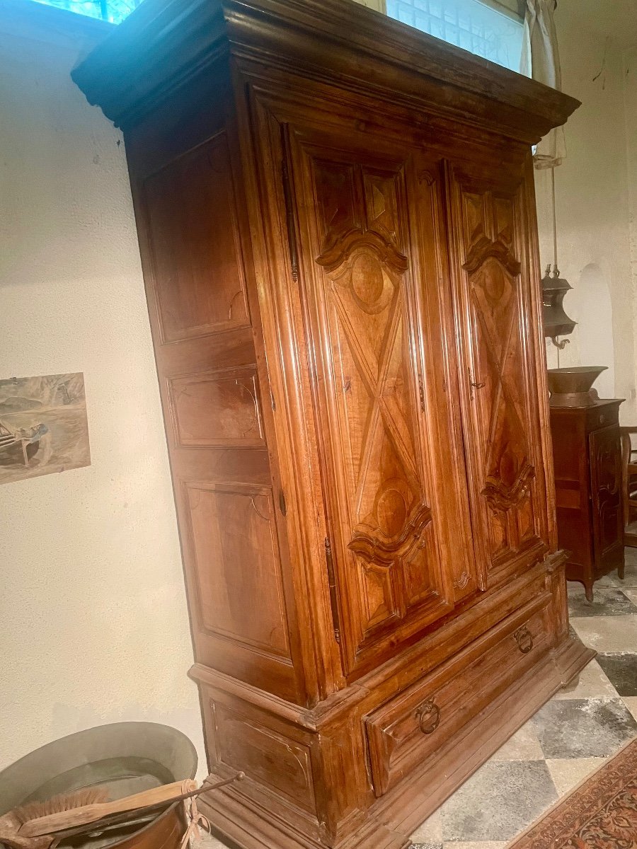 Imposante Armoire, Louis XIII, En Noyer D’époque 17em Siècle -photo-4