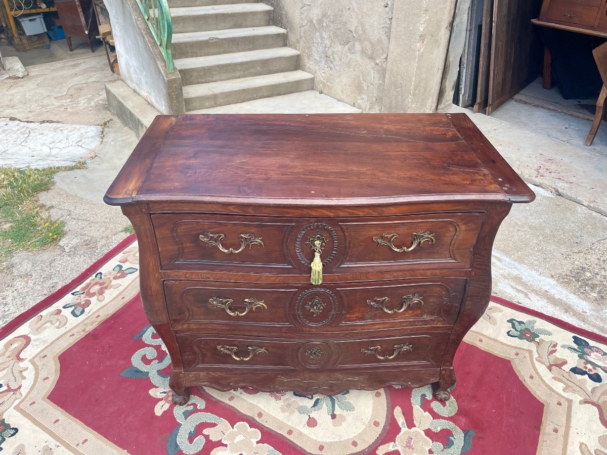 Commode, Tomb, Bordelaise, Louis XV, Mahogany, Solid, Cuba, 19th Century -photo-3