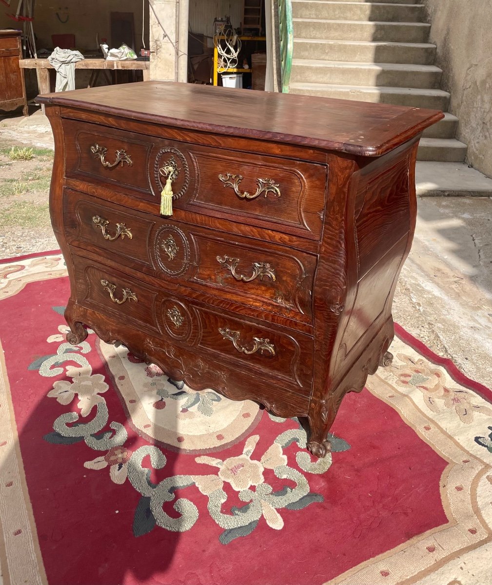 Commode, Tomb, Bordelaise, Louis XV, Mahogany, Solid, Cuba, 19th Century -photo-3