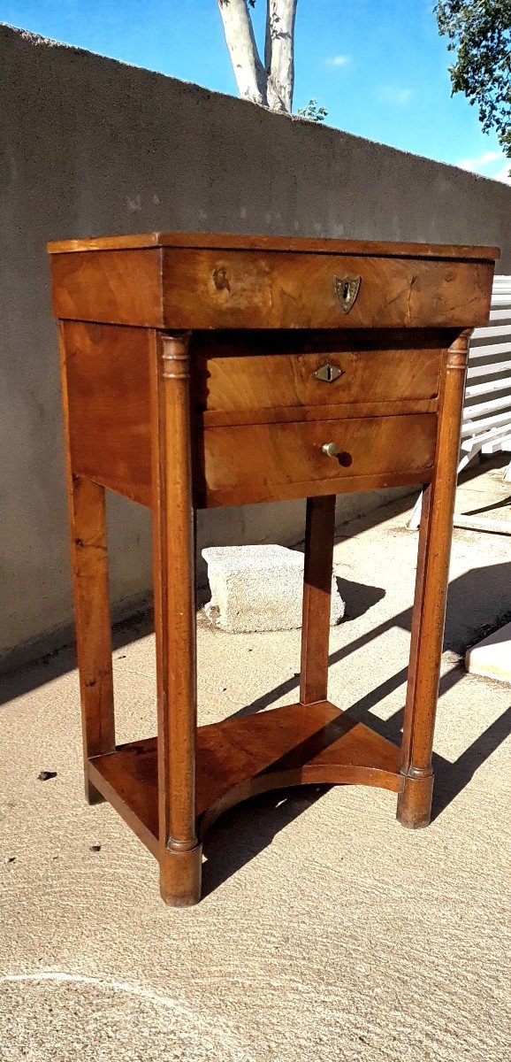 Console, Empire Worker In Mahogany, 19th Century-photo-2