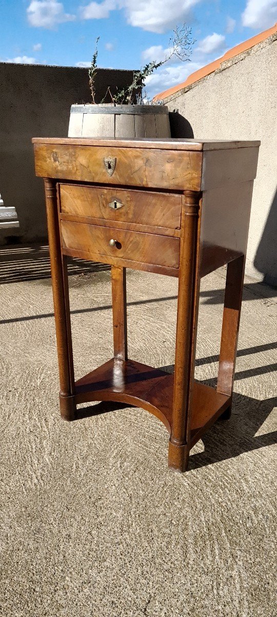 Console, Empire Worker In Mahogany, 19th Century-photo-2