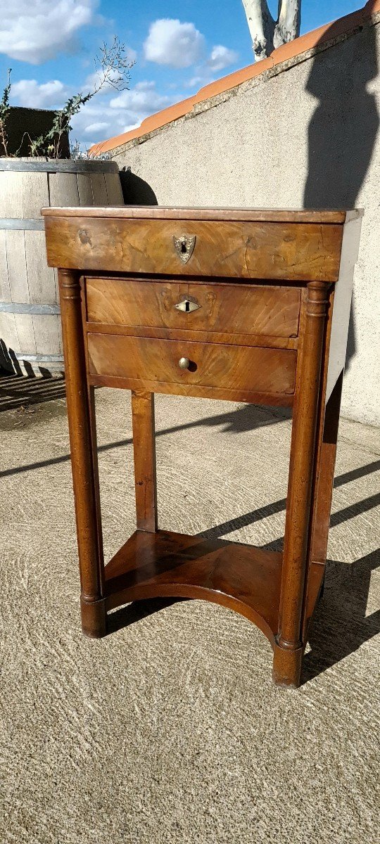 Console, Empire Worker In Mahogany, 19th Century-photo-3