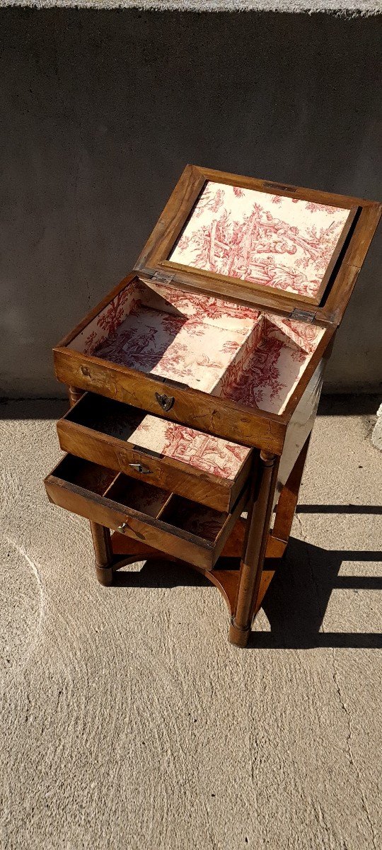 Console, Empire Worker In Mahogany, 19th Century-photo-5