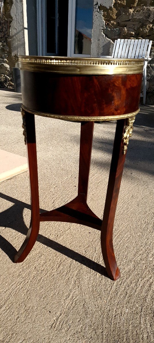 Restoration Hot Water Bottle Table In Mahogany, 19th Century-photo-1