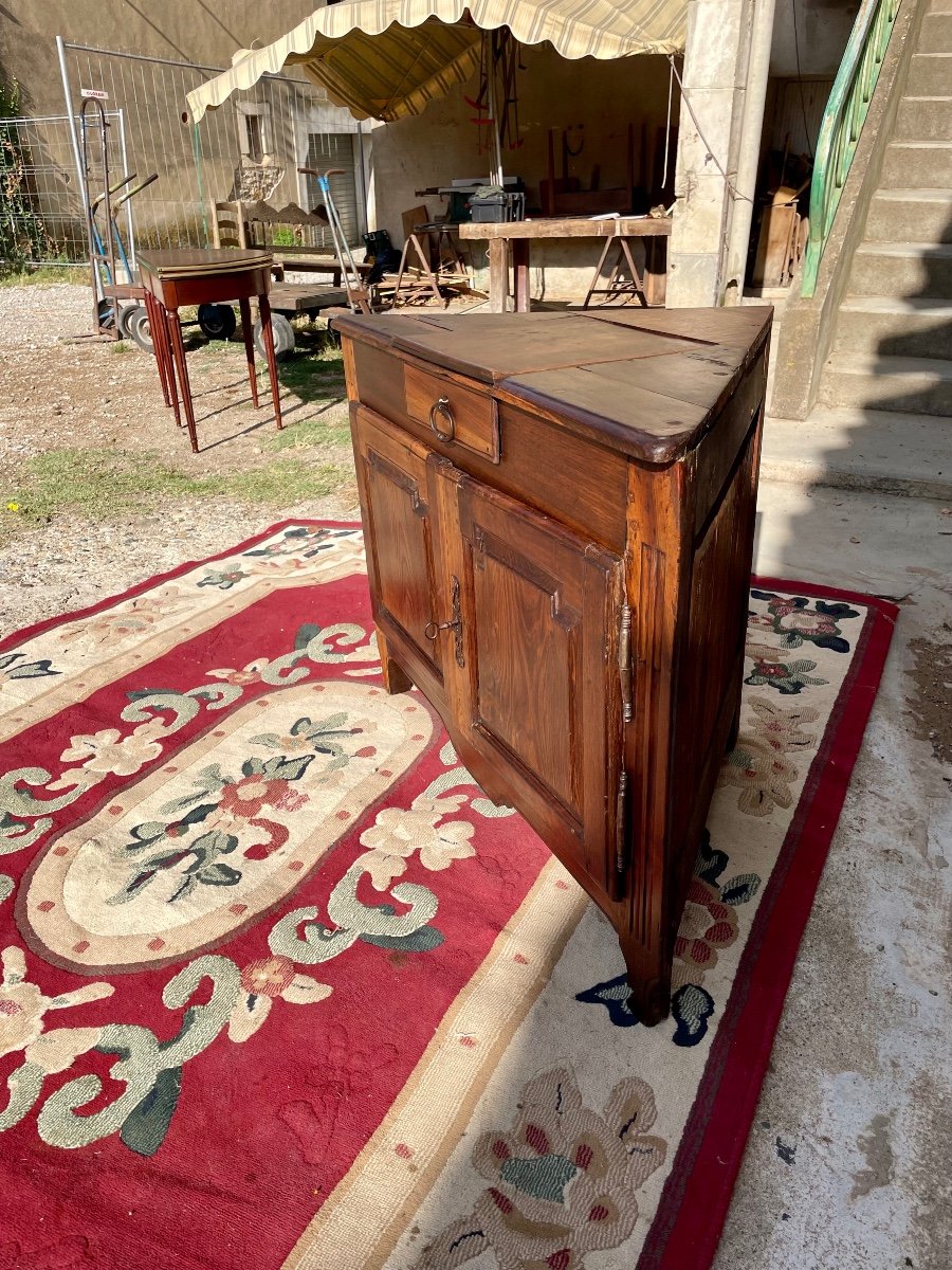 Louis XXI Corner Cabinet In Solid Mahogany, From The 18th Century.-photo-3