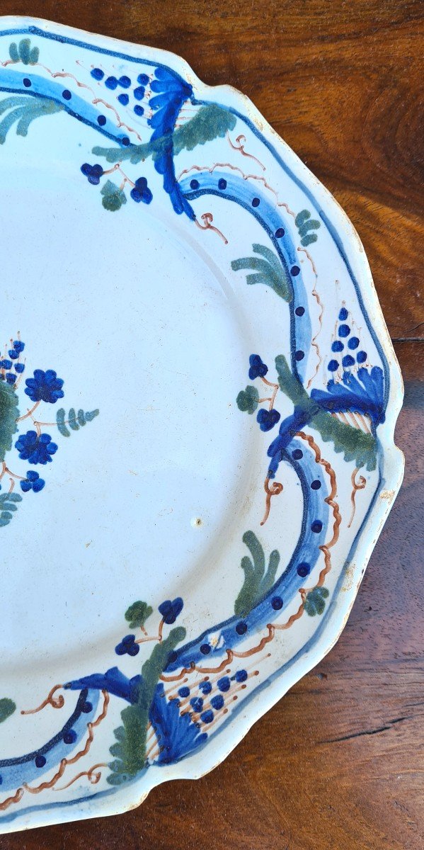 Rouen Earthenware Plate, 18th Century -photo-4