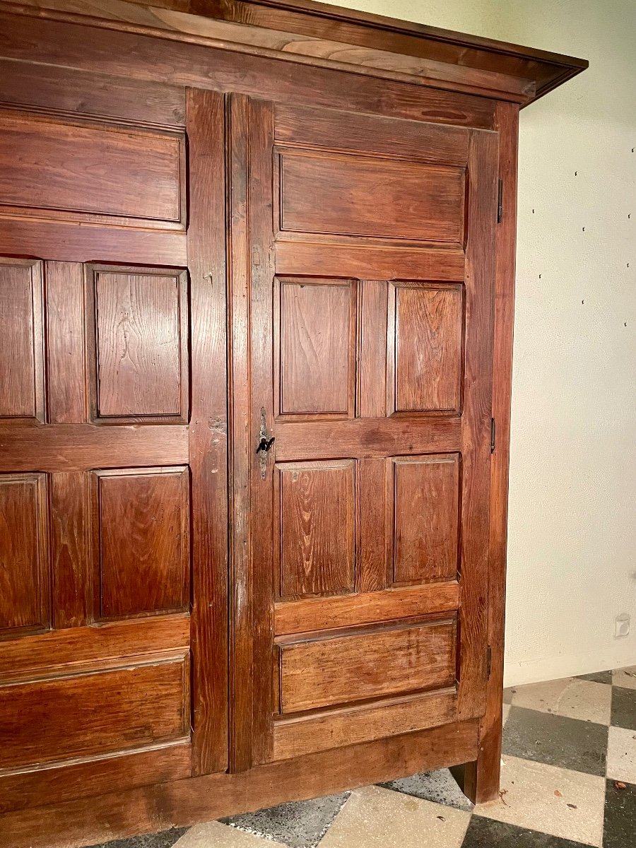 Wardrobe, Castle, Louis XIII, In Oak From The 17th Century -photo-3