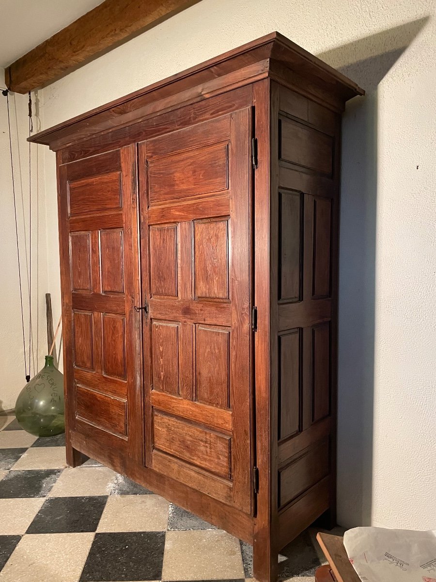 Wardrobe, Castle, Louis XIII, In Oak From The 17th Century -photo-2