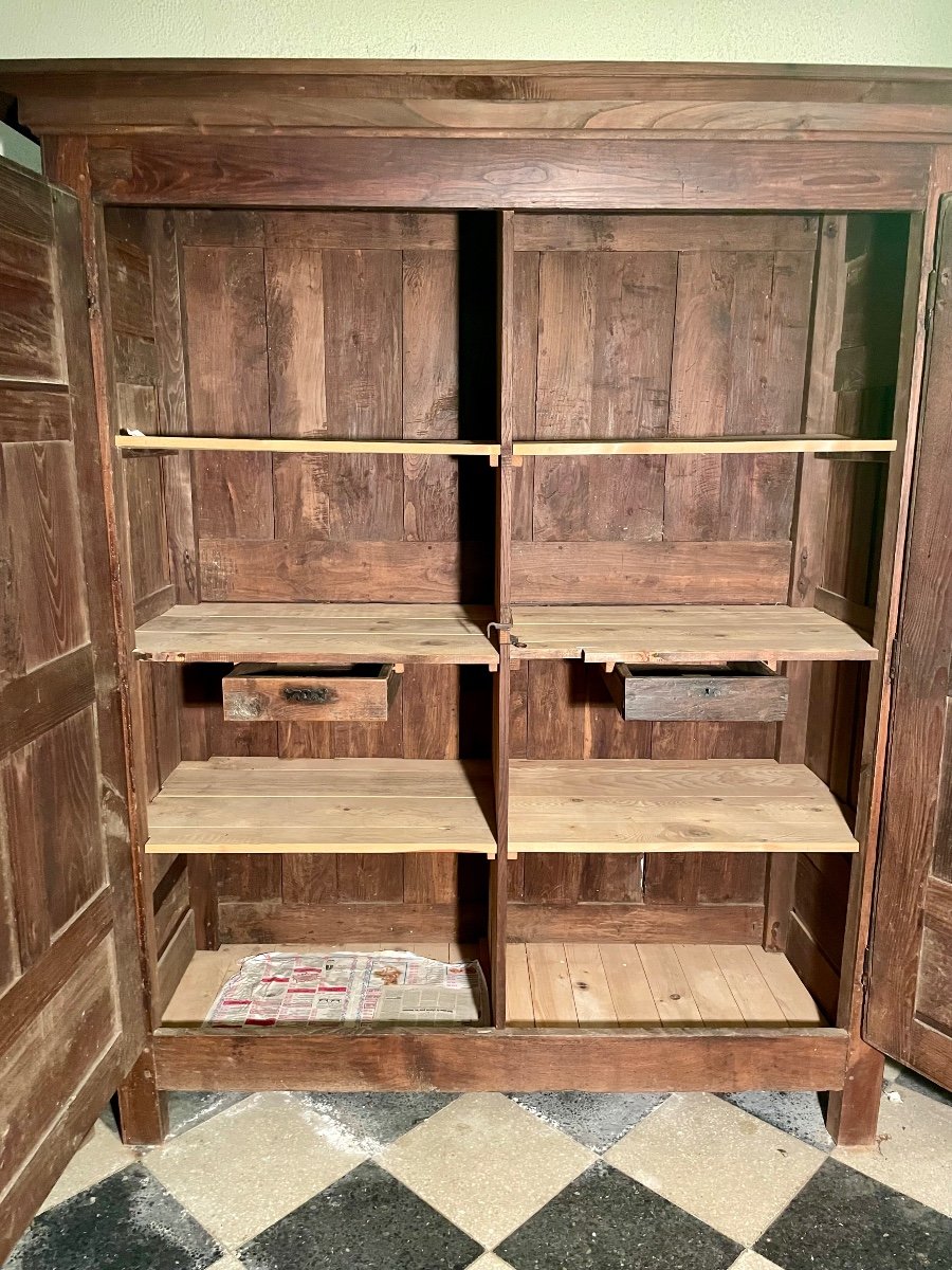 Wardrobe, Castle, Louis XIII, In Oak From The 17th Century -photo-7